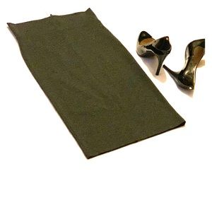 Labijou | High Waist Charcoal Pencil Skirt